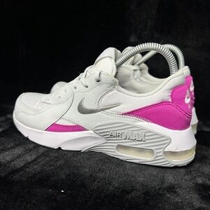 Nike Air Max Excee FZ2647-001 Womens 7 Shoes Hot Fuchsia Gray Leather Sneakers